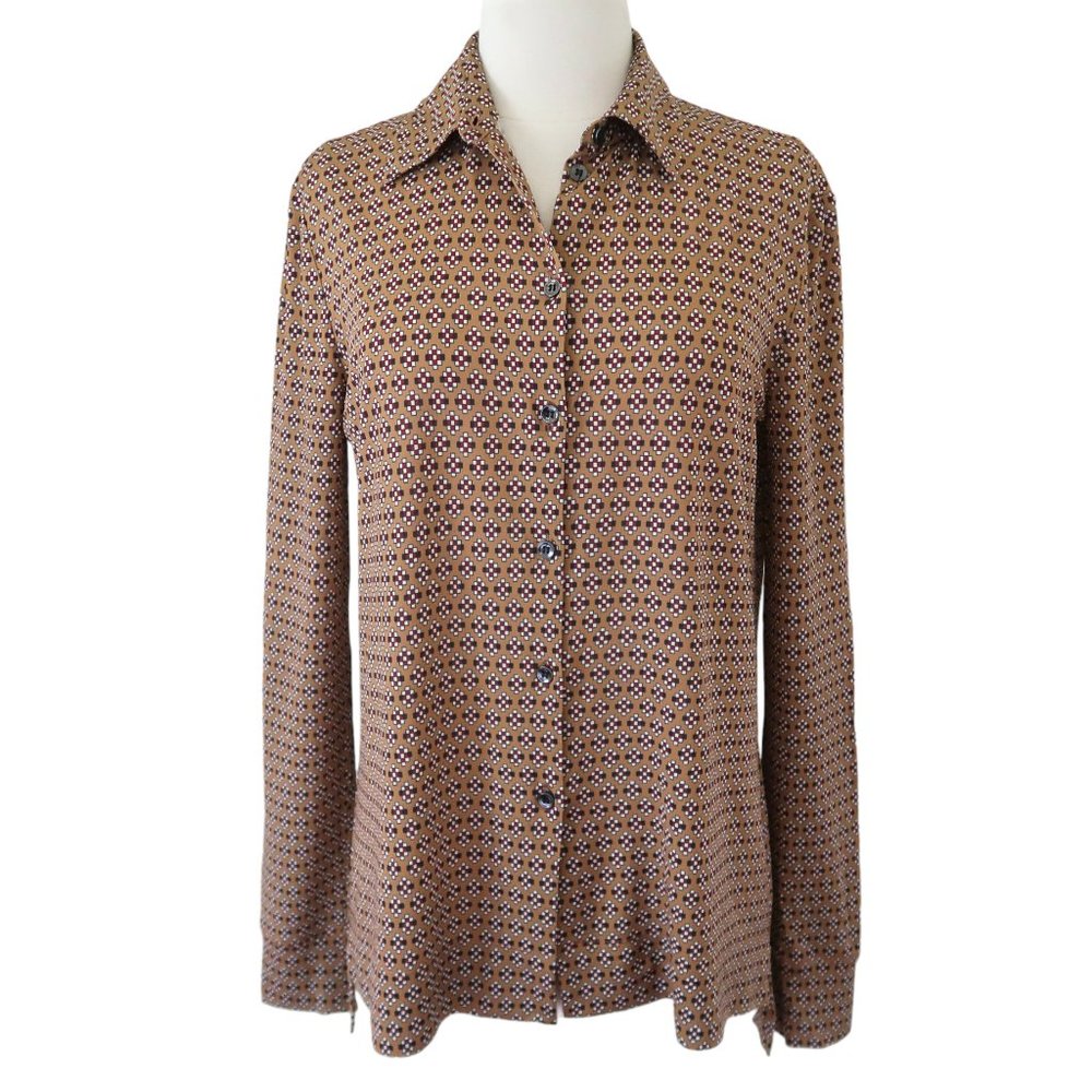 ROSETTA GETTY printed stretch button up shirt